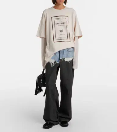 Acne Studios Layered logo cotton jersey T-shirt | Thumbnail 5 Acne Studios Layered logo cotton jersey T-shirt | Thumbnail 5