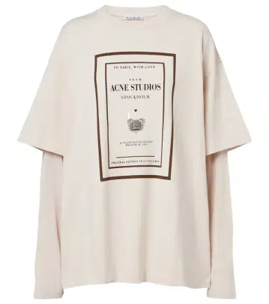 Acne Studios Layered logo cotton jersey T-shirt | Thumbnail 1 Acne Studios Layered logo cotton jersey T-shirt | Thumbnail 1