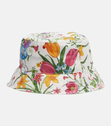 Gucci Flora silk bucket hat | Thumbnail 3 Gucci Flora silk bucket hat | Thumbnail 3