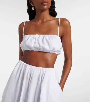 Staud Fiore cotton crop top | Thumbnail 3 Staud Fiore cotton crop top | Thumbnail 3