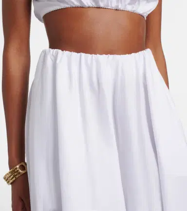 Staud Milano pleated cotton maxi skirt | Thumbnail 3 Staud Milano pleated cotton maxi skirt | Thumbnail 3
