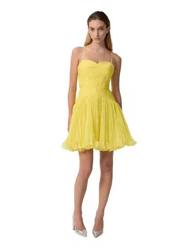Aknvas The Canary micropleated cocktail dress | Thumbnail 1 Aknvas The Canary micropleated cocktail dress | Thumbnail 1
