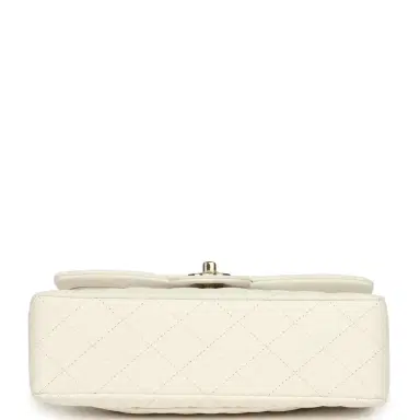 Chanel Chanel Small Classic Double Flap Bag Off White Shiny Caviar Light Gold Hardware | Thumbnail 6 Chanel Chanel Small Classic Double Flap Bag Off White Shiny Caviar Light Gold Hardware | Thumbnail 6