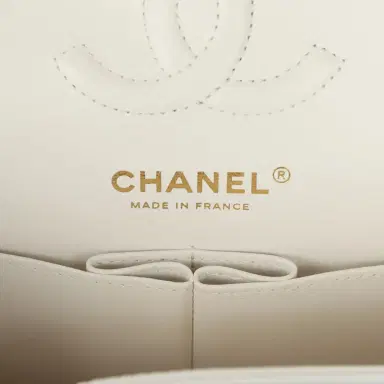 Chanel Chanel Small Classic Double Flap Bag Off White Shiny Caviar Light Gold Hardware | Thumbnail 8 Chanel Chanel Small Classic Double Flap Bag Off White Shiny Caviar Light Gold Hardware | Thumbnail 8