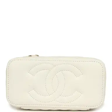 Chanel Chanel Small Vanity Case White Caviar Light Gold Hardware | Thumbnail 6 Chanel Chanel Small Vanity Case White Caviar Light Gold Hardware | Thumbnail 6