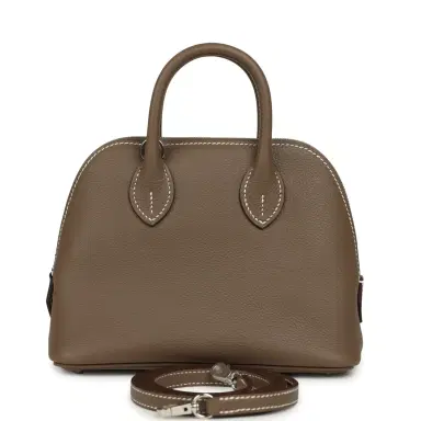 HERMÈS Hermes 1923 Bolide Mini Etoupe Evercolor Palladium Hardware | Thumbnail 1 HERMÈS Hermes 1923 Bolide Mini Etoupe Evercolor Palladium Hardware | Thumbnail 1