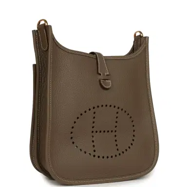 HERMÈS Hermes Evelyne 23 Etoupe Clemence Gold Hardware | Thumbnail 2 HERMÈS Hermes Evelyne 23 Etoupe Clemence Gold Hardware | Thumbnail 2