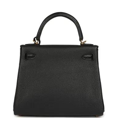 HERMÈS Hermes Kelly Retourne 25 Black Togo and Varanus Niloticus Lizard Touch Gold Hardware | Thumbnail 4 HERMÈS Hermes Kelly Retourne 25 Black Togo and Varanus Niloticus Lizard Touch Gold Hardware | Thumbnail 4