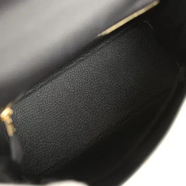 HERMÈS Hermes Kelly Retourne 25 Black Togo and Varanus Niloticus Lizard Touch Gold Hardware | Thumbnail 8 HERMÈS Hermes Kelly Retourne 25 Black Togo and Varanus Niloticus Lizard Touch Gold Hardware | Thumbnail 8