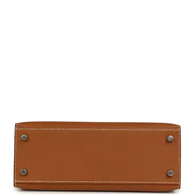 HERMÈS Hermes Kelly Sellier 25 Gold Epsom Palladium Hardware | Thumbnail 6 HERMÈS Hermes Kelly Sellier 25 Gold Epsom Palladium Hardware | Thumbnail 6