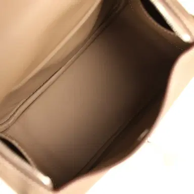 HERMÈS Hermes Mini Lindy II Etoupe Swift Palladium Hardware | Thumbnail 9 HERMÈS Hermes Mini Lindy II Etoupe Swift Palladium Hardware | Thumbnail 9