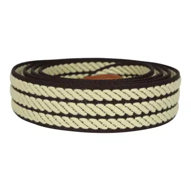 HERMÈS Hermes Sangle Bag Strap 50MM Prunoir, Jaune Milton, Gold Cordage Canvas and Swift Gold Hardware | Thumbnail 2 HERMÈS Hermes Sangle Bag Strap 50MM Prunoir, Jaune Milton, Gold Cordage Canvas and Swift Gold Hardware | Thumbnail 2