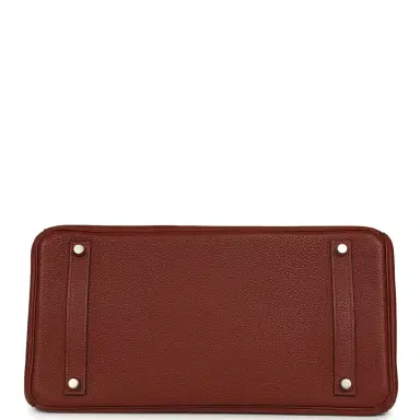 HERMÈS Pre-owned Hermes Birkin 35 Brique Togo Palladium Hardware | Thumbnail 6 HERMÈS Pre-owned Hermes Birkin 35 Brique Togo Palladium Hardware | Thumbnail 6