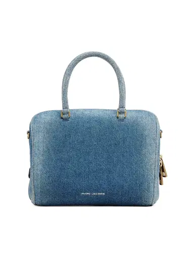 Marc Jacobs Women's The Denim Wave Logo-Charm Top Handle Bag - Medium Wash Indigo | Thumbnail 5 Marc Jacobs Women's The Denim Wave Logo-Charm Top Handle Bag - Medium Wash Indigo | Thumbnail 5