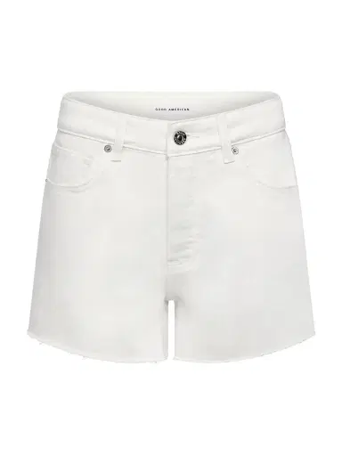 GOOD AMERICAN Women's Vintage Stretch-Cotton Shorts - White | Thumbnail 1 GOOD AMERICAN Women's Vintage Stretch-Cotton Shorts - White | Thumbnail 1