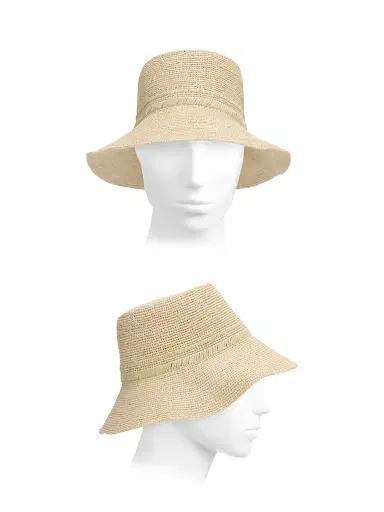 rag & bone Women's Jade Rollable Raffia Bucket Hat - Natural Sage - Size Medium | Thumbnail 3 rag & bone Women's Jade Rollable Raffia Bucket Hat - Natural Sage - Size Medium | Thumbnail 3