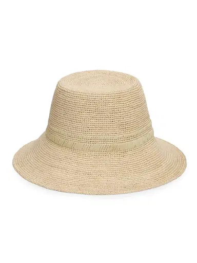 rag & bone Women's Jade Rollable Raffia Bucket Hat - Natural Sage - Size Medium | Thumbnail 1 rag & bone Women's Jade Rollable Raffia Bucket Hat - Natural Sage - Size Medium | Thumbnail 1