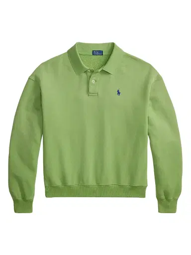 Polo Ralph Lauren Women's Cotton-Blend Fleece Polo Shirt - Parakeet Green | Thumbnail 1 Polo Ralph Lauren Women's Cotton-Blend Fleece Polo Shirt - Parakeet Green | Thumbnail 1