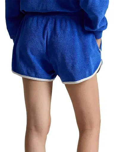 Polo Ralph Lauren Women's Cotton-Blend Terry Drawstring Shorts - Gala Blue | Thumbnail 4 Polo Ralph Lauren Women's Cotton-Blend Terry Drawstring Shorts - Gala Blue | Thumbnail 4