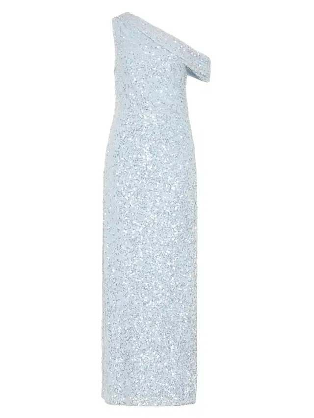 Women's Stevie Sequin One-Shoulder Maxi Dress - Light Blue Women's Stevie Sequin One-Shoulder Maxi Dress - Light Blue