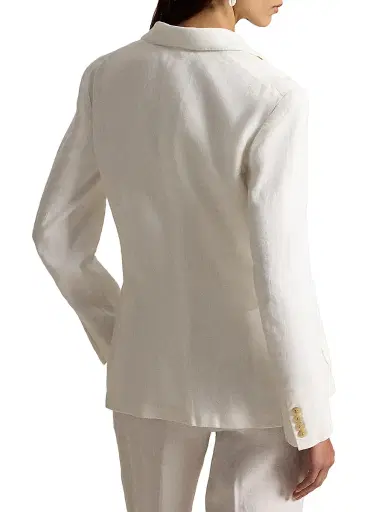 Polo Ralph Lauren Women's Notch-Lapel Linen Blazer - Nevis | Thumbnail 4 Polo Ralph Lauren Women's Notch-Lapel Linen Blazer - Nevis | Thumbnail 4