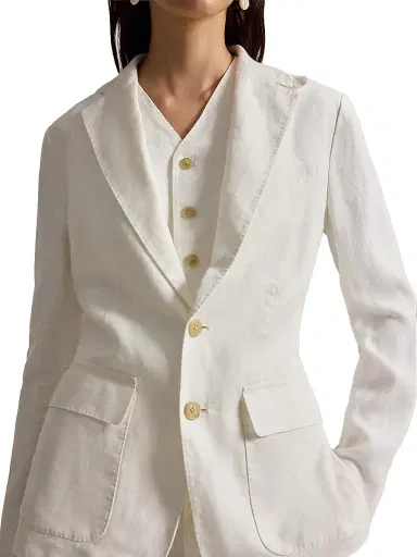Polo Ralph Lauren Women's Notch-Lapel Linen Blazer - Nevis | Thumbnail 5 Polo Ralph Lauren Women's Notch-Lapel Linen Blazer - Nevis | Thumbnail 5