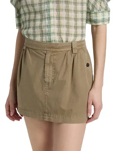 Frame Women's The Utility Cotton Miniskirt - Army - Size 12 | Thumbnail 3 Frame Women's The Utility Cotton Miniskirt - Army - Size 12 | Thumbnail 3