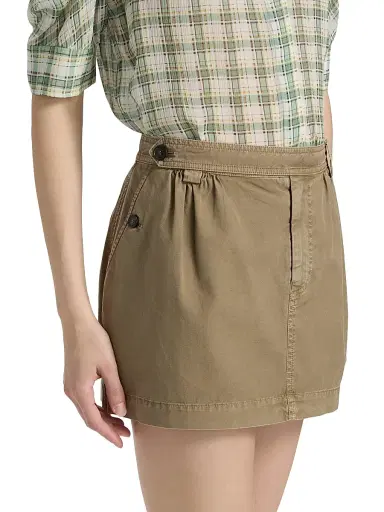 Frame Women's The Utility Cotton Miniskirt - Army - Size 12 | Thumbnail 4 Frame Women's The Utility Cotton Miniskirt - Army - Size 12 | Thumbnail 4