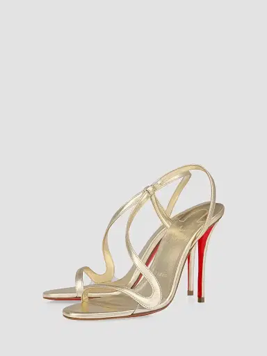 Christian Louboutin Women's Rosa Z 100MM Sandals - Gold | Thumbnail 2 Christian Louboutin Women's Rosa Z 100MM Sandals - Gold | Thumbnail 2