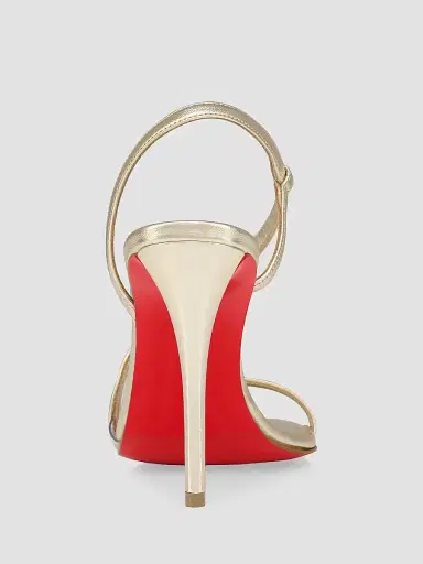 Christian Louboutin Women's Rosa Z 100MM Sandals - Gold | Thumbnail 3 Christian Louboutin Women's Rosa Z 100MM Sandals - Gold | Thumbnail 3