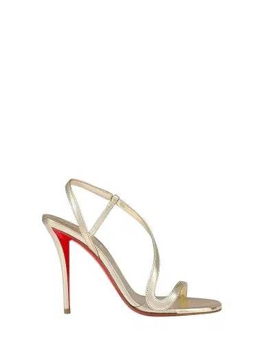 Christian Louboutin Women's Rosa Z 100MM Sandals - Gold | Thumbnail 1 Christian Louboutin Women's Rosa Z 100MM Sandals - Gold | Thumbnail 1