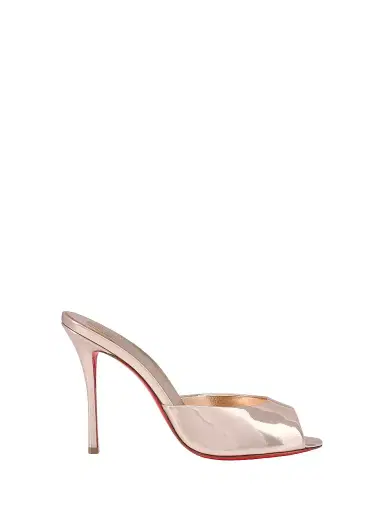 Christian Louboutin Women's Me Dolly 100MM Mule Sandals - Leche | Thumbnail 1 Christian Louboutin Women's Me Dolly 100MM Mule Sandals - Leche | Thumbnail 1