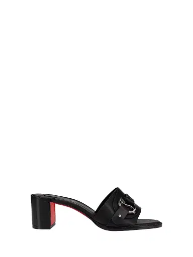 Christian Louboutin Women's Her in Roma 55MM Mules - Black | Thumbnail 1 Christian Louboutin Women's Her in Roma 55MM Mules - Black | Thumbnail 1