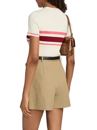 Self-Portrait Women's Striped Rib-Knit Top | Thumbnail 5 Self-Portrait Women's Striped Rib-Knit Top | Thumbnail 5