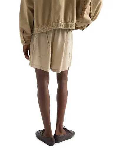 Prada Men's Silk Bermuda Shorts - Beige Khaki | Thumbnail 4 Prada Men's Silk Bermuda Shorts - Beige Khaki | Thumbnail 4