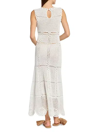 Erdem Women's Cotton Crochet Maxi Dress - Ivory - Size XL | Thumbnail 5 Erdem Women's Cotton Crochet Maxi Dress - Ivory - Size XL | Thumbnail 5