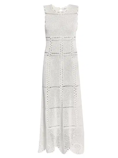 Erdem Women's Cotton Crochet Maxi Dress - Ivory - Size XL | Thumbnail 1 Erdem Women's Cotton Crochet Maxi Dress - Ivory - Size XL | Thumbnail 1