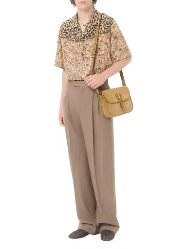 Valentino Garavani Men's Bowling Shirt in Silk Poplin and Papier Floral Prints | Thumbnail 2 Valentino Garavani Men's Bowling Shirt in Silk Poplin and Papier Floral Prints | Thumbnail 2