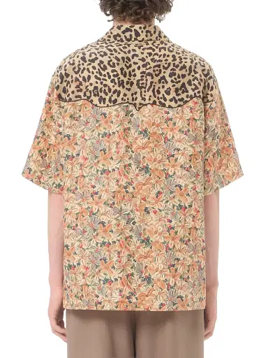 Valentino Garavani Men's Bowling Shirt in Silk Poplin and Papier Floral Prints | Thumbnail 5 Valentino Garavani Men's Bowling Shirt in Silk Poplin and Papier Floral Prints | Thumbnail 5