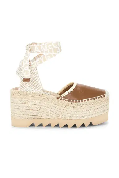 Stella McCartney Gaia 80 Whipstitched Wedge Sandal | Thumbnail 1 Stella McCartney Gaia 80 Whipstitched Wedge Sandal | Thumbnail 1