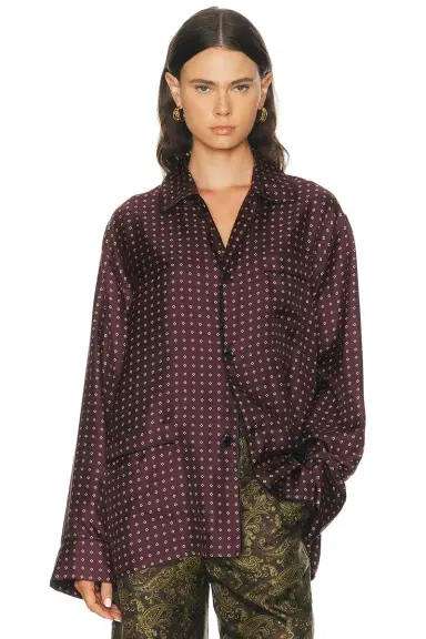 Saint Laurent Button Up Pajama Top | Thumbnail 1 Saint Laurent Button Up Pajama Top | Thumbnail 1