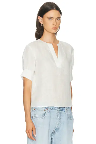 Frame The V-neck Popover Top | Thumbnail 2 Frame The V-neck Popover Top | Thumbnail 2