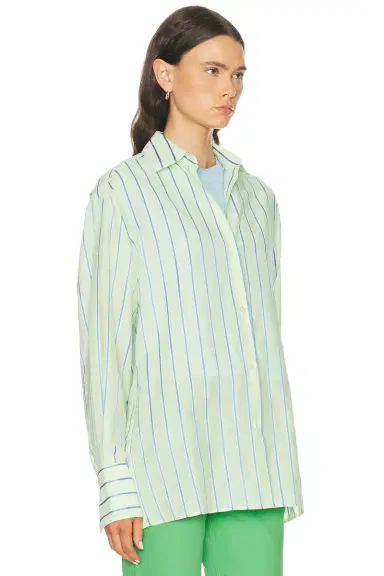 RENGGLI Stripe Boxy Long Sleeve Button Up Shirt | Thumbnail 2 RENGGLI Stripe Boxy Long Sleeve Button Up Shirt | Thumbnail 2