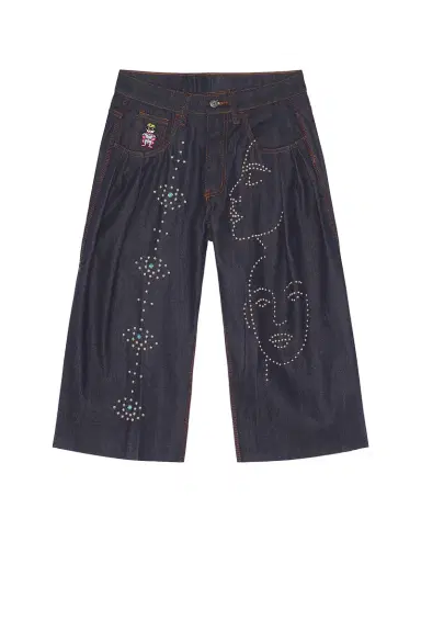 KidSuper Studded Face Plated Long Shorts | Thumbnail 4 KidSuper Studded Face Plated Long Shorts | Thumbnail 4