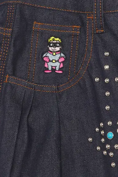 KidSuper Studded Face Plated Long Shorts | Thumbnail 5 KidSuper Studded Face Plated Long Shorts | Thumbnail 5