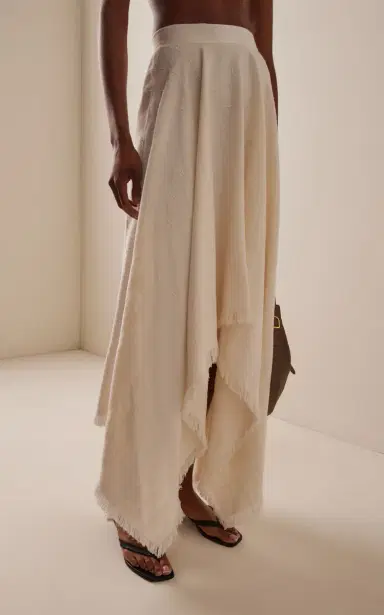 KALLMEYER Felicity Fringed Check-Weave Maxi Skirt | Thumbnail 3 KALLMEYER Felicity Fringed Check-Weave Maxi Skirt | Thumbnail 3