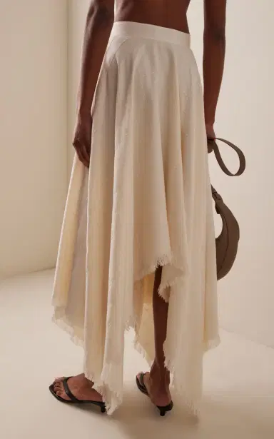 KALLMEYER Felicity Fringed Check-Weave Maxi Skirt | Thumbnail 4 KALLMEYER Felicity Fringed Check-Weave Maxi Skirt | Thumbnail 4