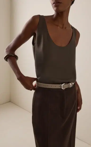 Déhanche Hollyhock Lizard-Effect Leather Belt | Thumbnail 2 Déhanche Hollyhock Lizard-Effect Leather Belt | Thumbnail 2