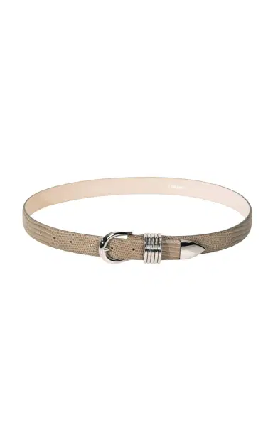 Déhanche Hollyhock Lizard-Effect Leather Belt | Thumbnail 1 Déhanche Hollyhock Lizard-Effect Leather Belt | Thumbnail 1