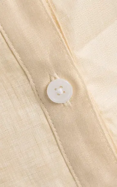 Matthew Bruch Linen Cropped Tie-Back Shirt | Thumbnail 5 Matthew Bruch Linen Cropped Tie-Back Shirt | Thumbnail 5